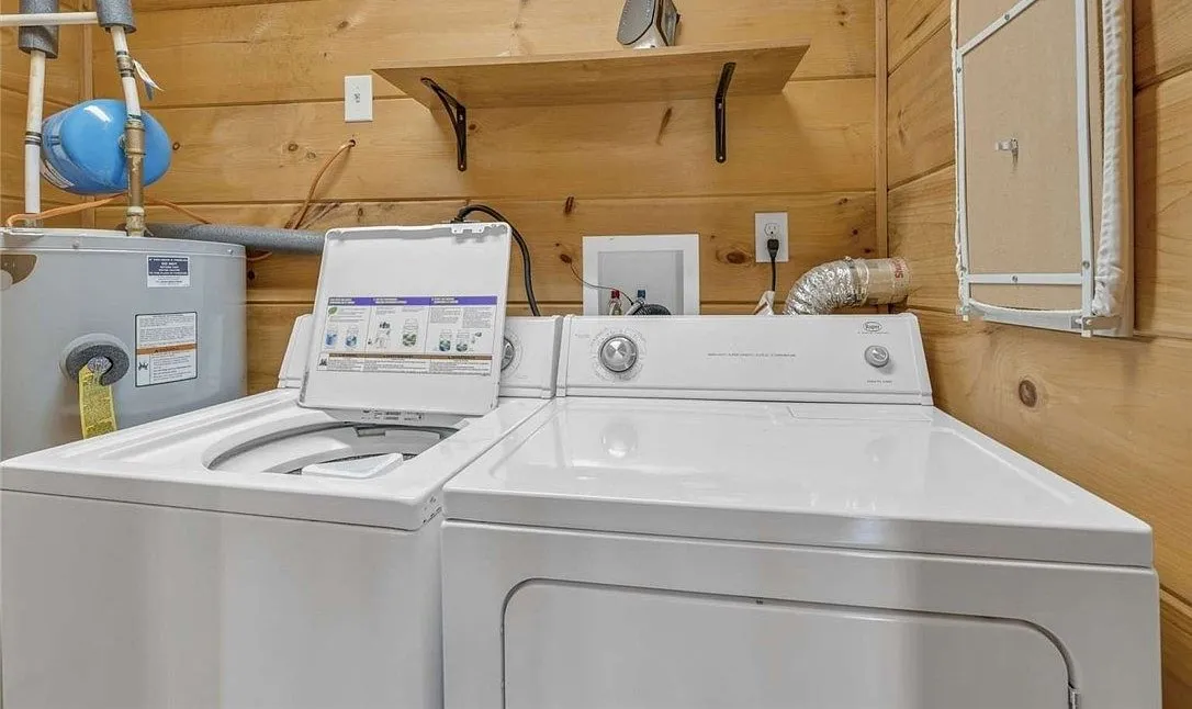In-cabin laundry room with washer and dryer